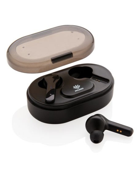 Auriculares TWS con logotipo iluminado en estuche de carga