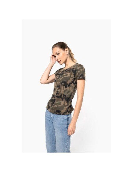 Camiseta camuflaje mujer