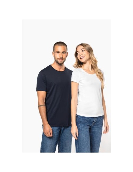 Camiseta orgánica con cuello sin costuras y manga corta hombre