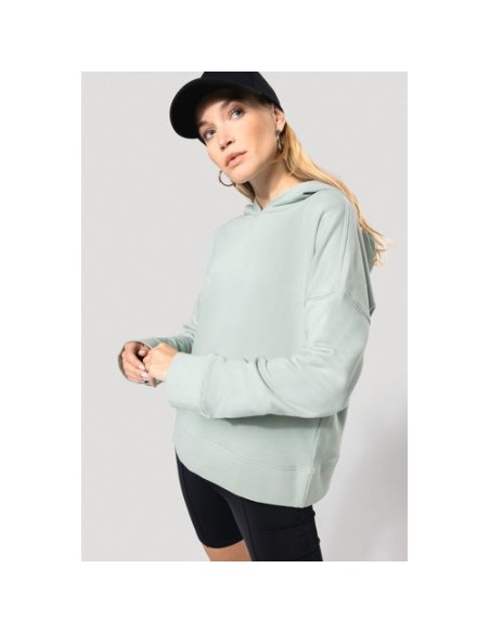 Sudadera Lounge algodón orgánico con capucha mujer
