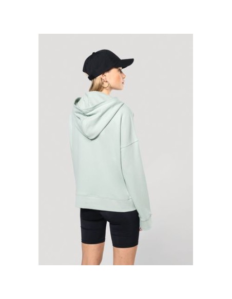 Sudadera Lounge algodón orgánico con capucha mujer
