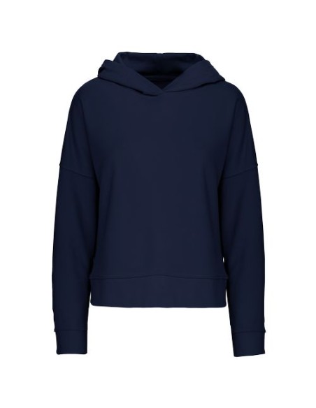 Sudadera Lounge algodón orgánico con capucha mujer