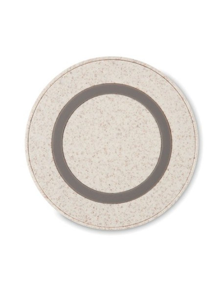 PLATO Cargador inalámbrico paja trigo