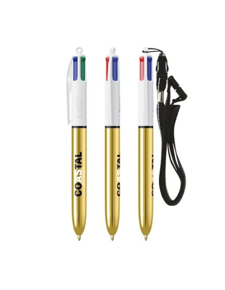BIC 4 Colours Shine bolígrafo  Lanyard