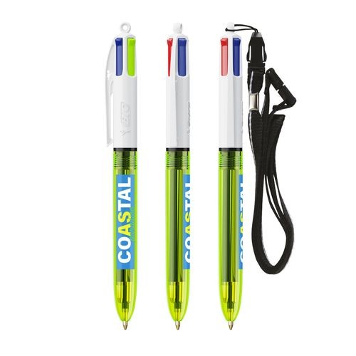 BIC 4 Colours Fluo bolígrafo  lanyard