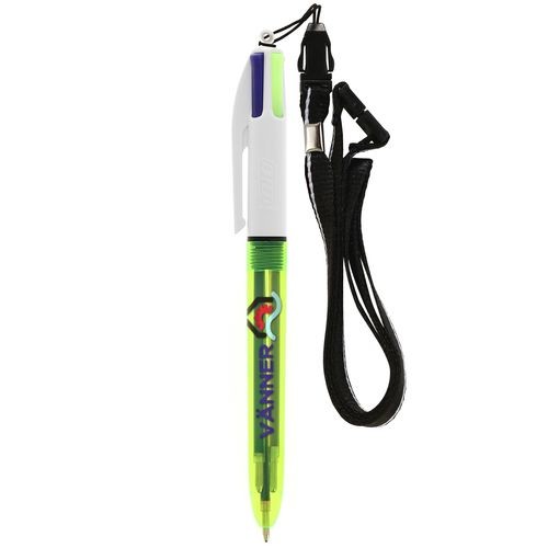 BIC 4 Colours Fluo bolígrafo  lanyard