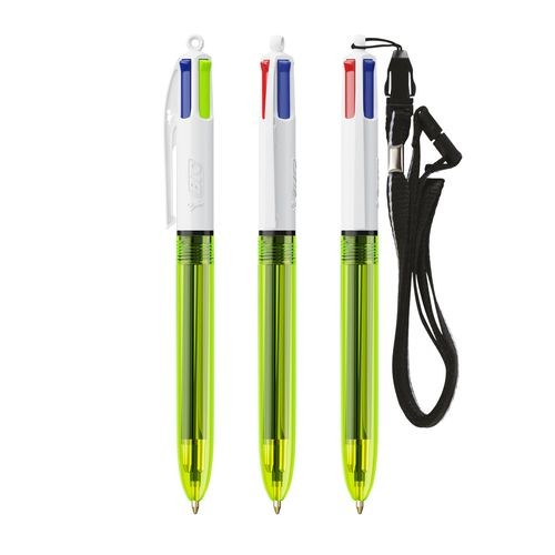 BIC 4 Colours Fluo bolígrafo  lanyard