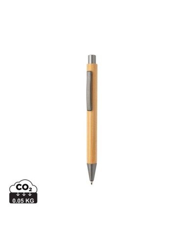 Bolígrafo fino de bambú de diseño