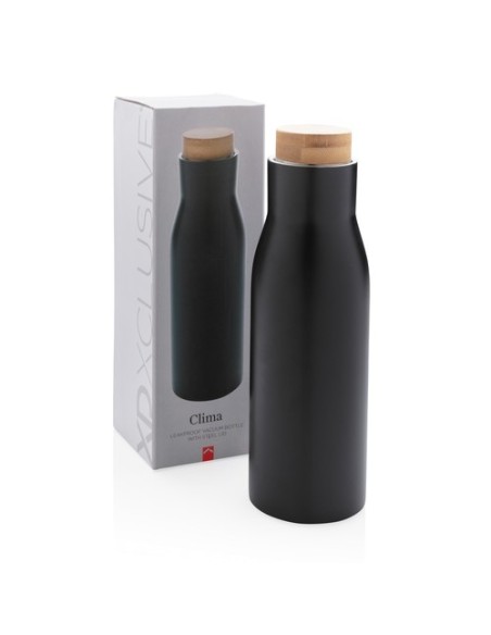 Botella Clima al vacío antigoteo con tapa de acero
