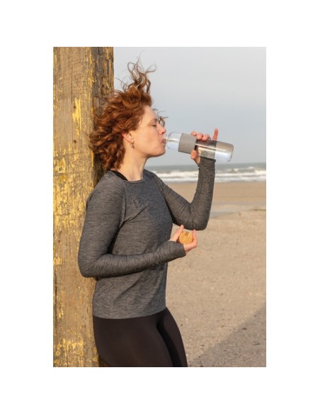 Botella Impact de vidrio de borosilicato con bambú