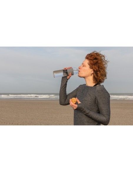 Botella Impact de vidrio de borosilicato con bambú