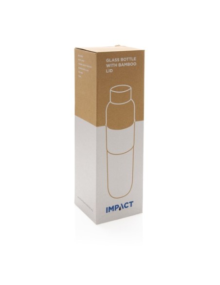 Botella Impact de vidrio de borosilicato con bambú