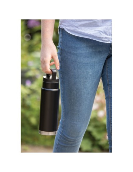 Botella al vacío antigoteo con asa