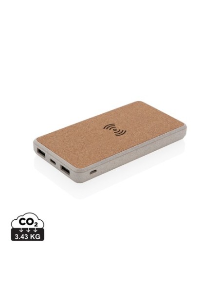 Powerbank inalámbrico 5W de Corcho y Trigo 8000 mAh