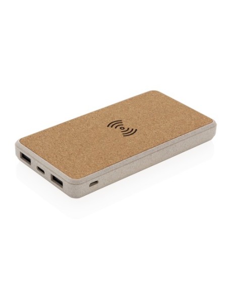 Powerbank inalámbrico 5W de Corcho y Trigo 8000 mAh