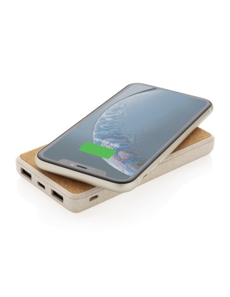 Powerbank inalámbrico 5W de Corcho y Trigo 8000 mAh
