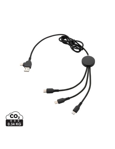 Cable 6 en 1 con logo iluminado