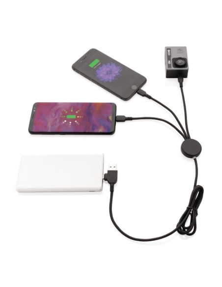 Cable 6 en 1 con logo iluminado