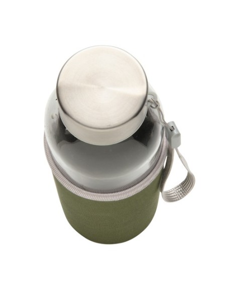 Botella de vidrio con funda de neopreno