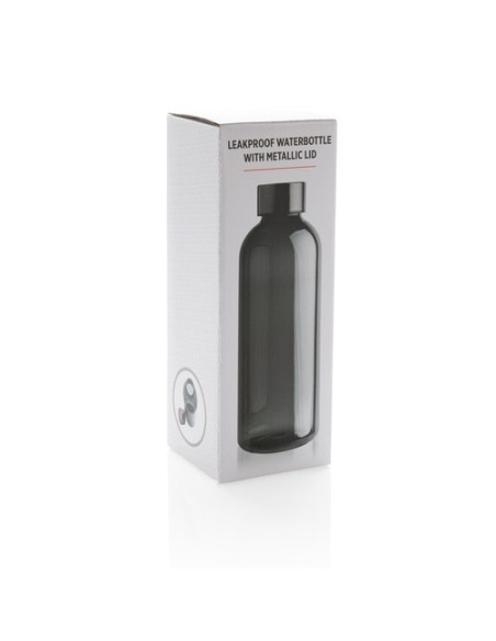 Botella de agua estanca con tapa metálica