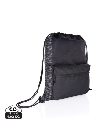 Mochila reflectante RPET con cordón y trazador AWARE 