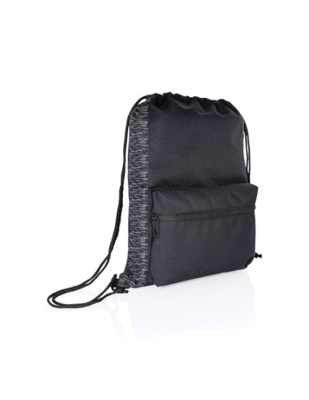 Mochila reflectante RPET con cordón y trazador AWARE 