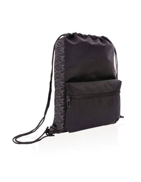 Mochila reflectante RPET con cordón y trazador AWARE 