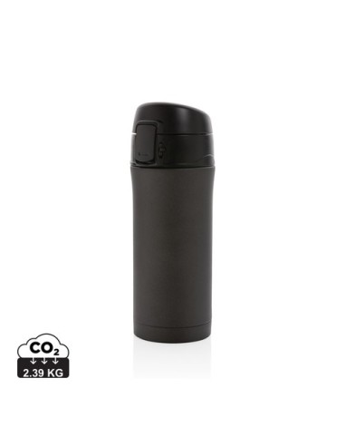 Taza metálica al vacío con cierre fácil