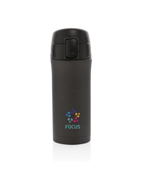 Taza metálica al vacío con cierre fácil