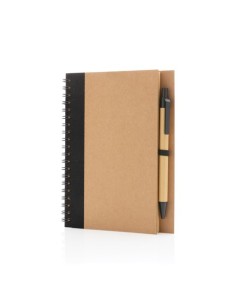 Cuaderno de espiral kraft con bolígrafo 2