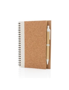 Libreta espiral de corcho con bolígrafo 2