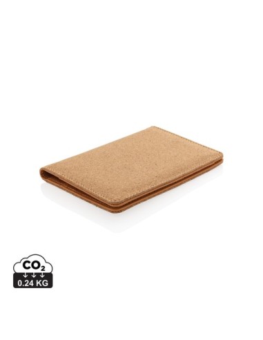 Cartera pasaporte RFID de corcho