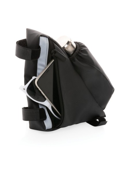 Bolsa bicicleta de alta visibilidad de PU con portabotella