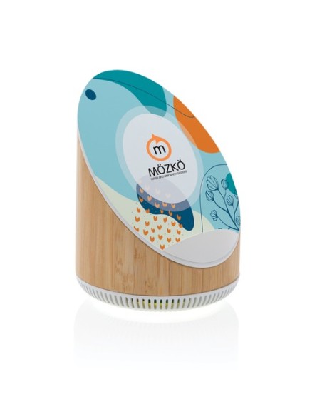 Altavoz bambú Ovate de 5W con cargador inalámbrico de 15W