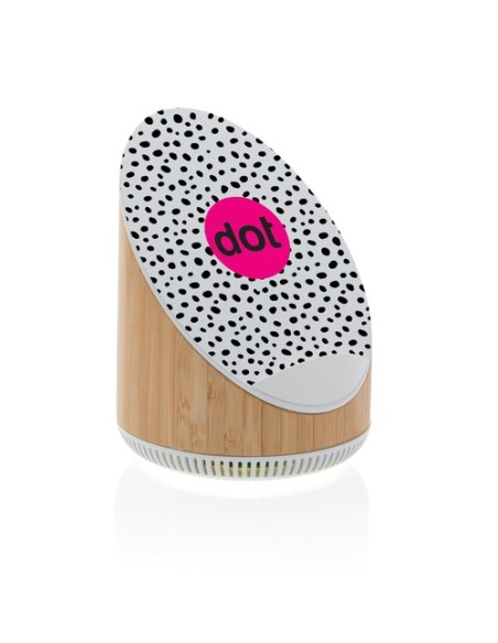 Altavoz bambú Ovate de 5W con cargador inalámbrico de 15W