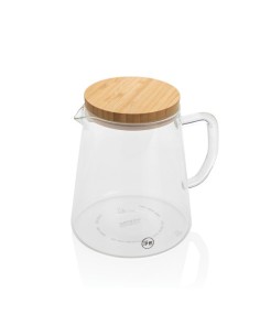 Jarra de vidrio borosilicato Ukiyo con tapa de bambú 12L 2