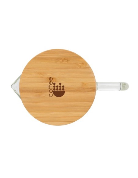 Jarra de vidrio borosilicato Ukiyo con tapa de bambú 12L