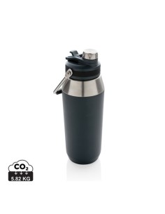 Botella al vacío 1L acero inoxidable con tapa doble función