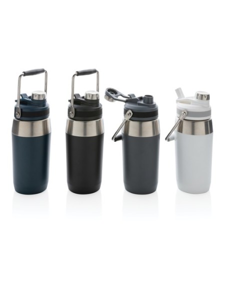 Botella al vacío de acero inoxidable con tapa doble función