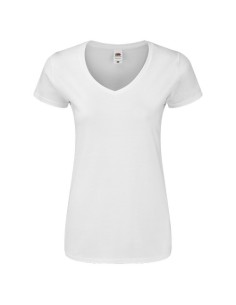 Camiseta Mujer Blanca Iconic VNeck