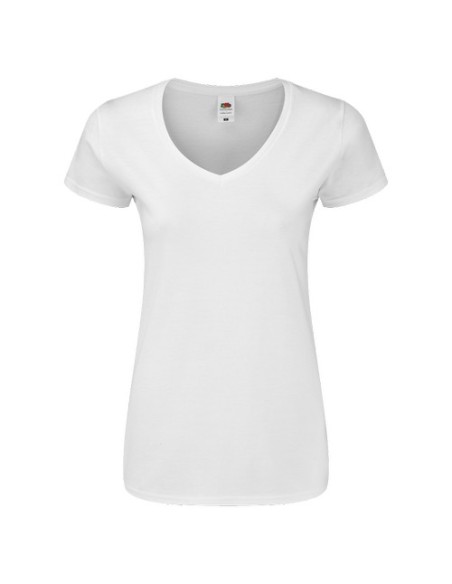 Camiseta Mujer Blanca Iconic VNeck
