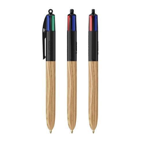 BIC 4 Colours Wood Style