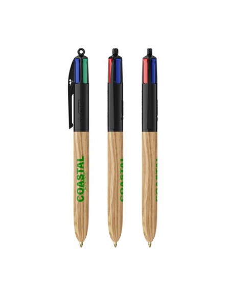 BIC 4 Colours Wood Style