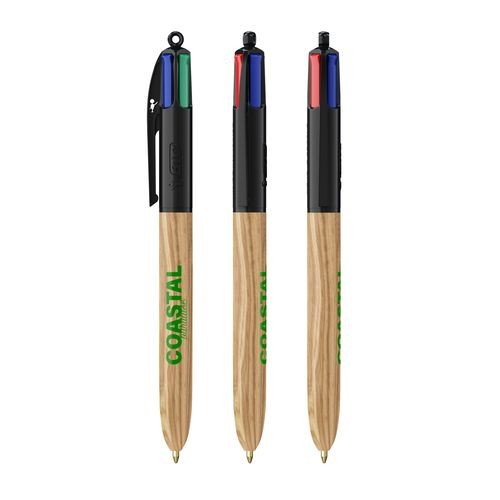 BIC 4 Colours Wood Style