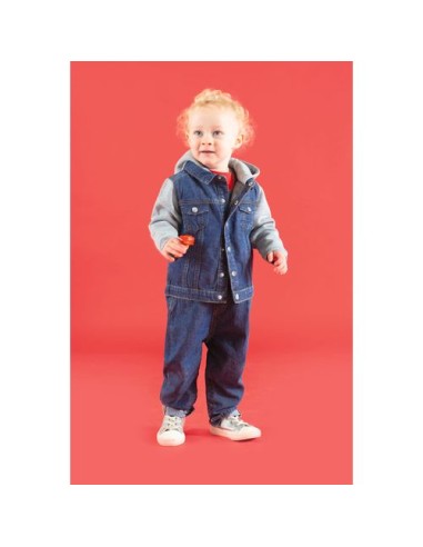 Chaqueta vaquera con capucha niños