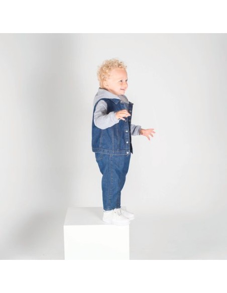 Chaqueta vaquera con capucha niños