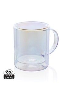 Taza de lujo de vidrio galvanizado de doble pared