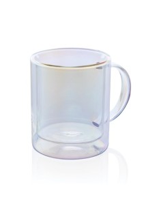 Taza de lujo de vidrio galvanizado de doble pared 2