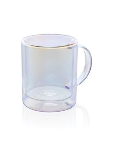 Taza de lujo de vidrio galvanizado de doble pared