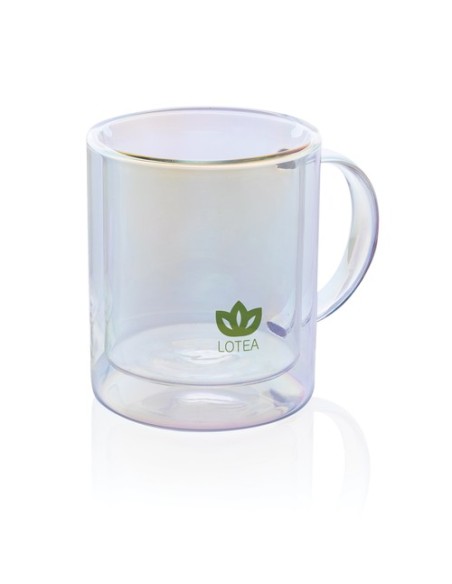 Taza de lujo de vidrio galvanizado de doble pared